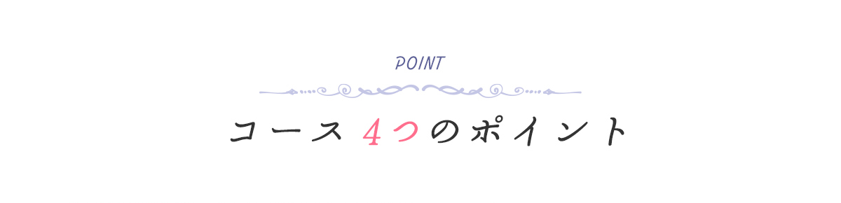 POINT コース4つのポイント